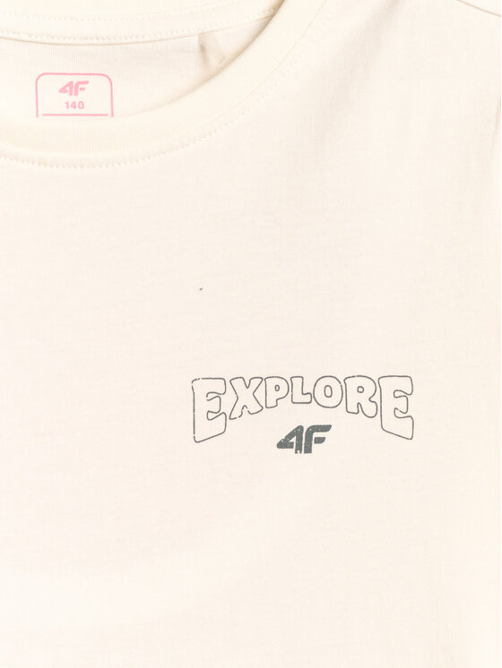 4F 4F T-Shirt WILD WANDERLUST Biały Regular Fit