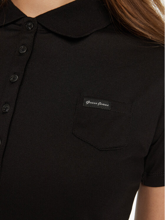 Guess Guess Polokošile W5RP4 7KARS2 Černá Regular Fit