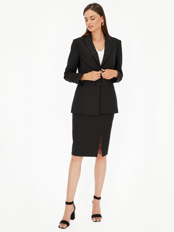 Potis & Verso Potis & Verso Marynarka Nesi Czarny Slim Fit