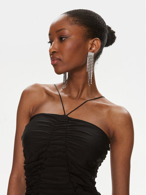 ROTATE ROTATE Φόρεμα βραδινό Sequin Fringe 111784100 Μαύρο Slim Fit
