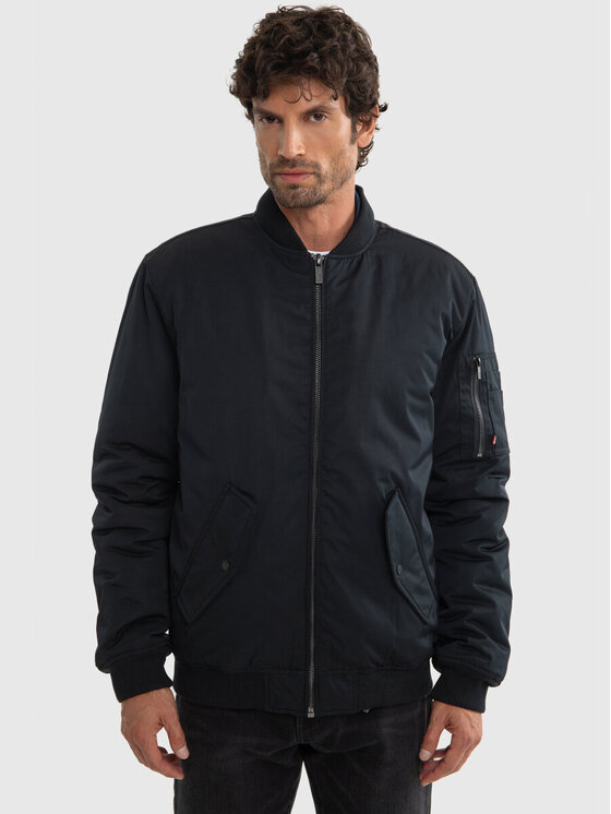 BIG STAR BIG STAR Kurtka bomber DEKSEB_906_130 Czarny Classic Fit