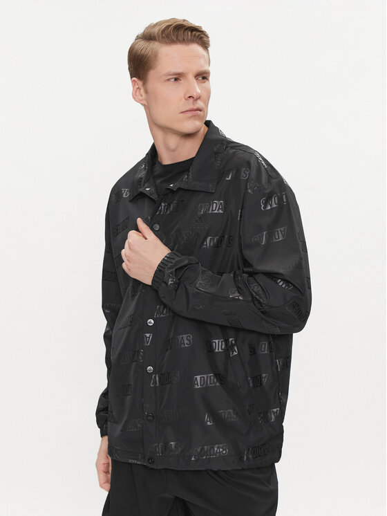 adidas adidas Демісезонна куртка Embossed Coaches IJ6434 Чорний Regular Fit