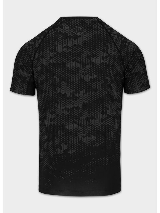 PITBULL PITBULL Koszulka techniczna HEX CAMO HILLTOP Czarny Regular Fit