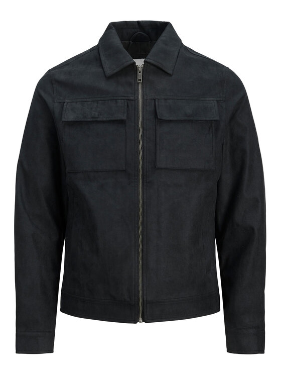 Jack&Jones Jack&Jones Μπουφάν από απομίμηση δέρματος 12213082 Μαύρο Regular Fit