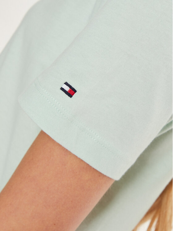Tommy Hilfiger Tommy Hilfiger T-krekls Logo WW0WW40276 Zaļš Regular Fit