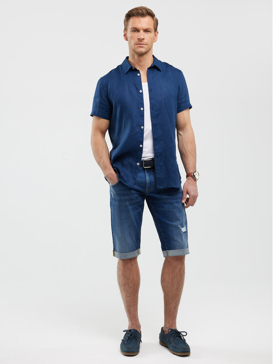 BIG STAR BIG STAR Kurtka jeansowa CONNER Niebieski Basic Fit