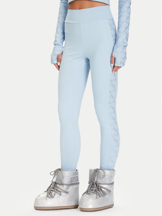 Guess Guess Μπλουζάκι W5BP48 K7182 Γαλάζιο Slim Fit