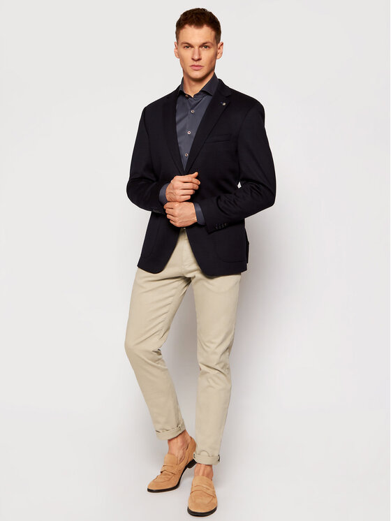 Camicia 784111 2395 Blu scuro Slim Fit