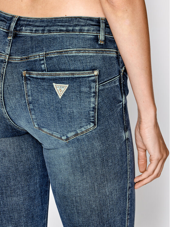 Guess Guess Jeans hlače W2YAJ2 D4Q02 Modra Skinny Fit