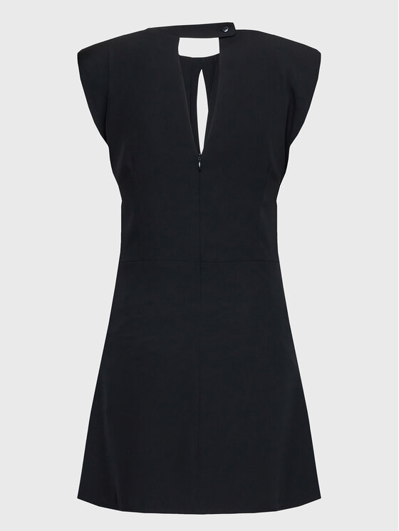 Kontatto Kontatto Φόρεμα κοκτέιλ NO1006 Μαύρο Slim Fit