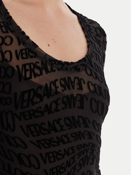 Versace Jeans Couture Versace Jeans Couture Koktejlové šaty 79HAO920 JS490 Černá Slim Fit