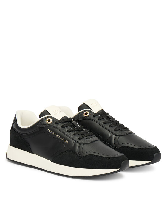 Tommy Hilfiger Tommy Hilfiger Sportcipők Monogram Mix Material Runner FW0FW09267 Fekete