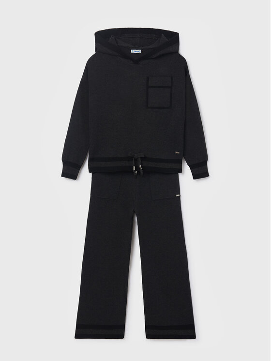 Completo felpa e pantaloni di tessuto 7827 Grigio