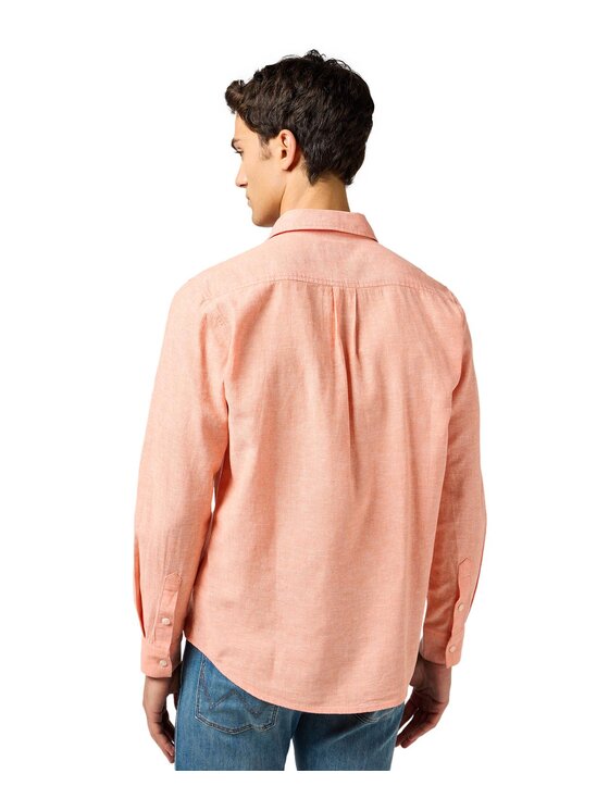Wrangler Wrangler Camicia 112362752 Arancione Regular Fit