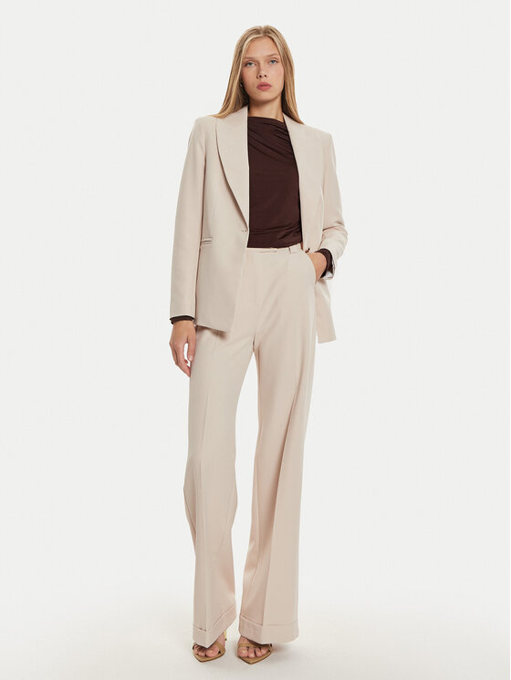 Maryley Maryley Παντελόνι υφασμάτινο 24IB563/43LA Μπεζ Regular Fit
