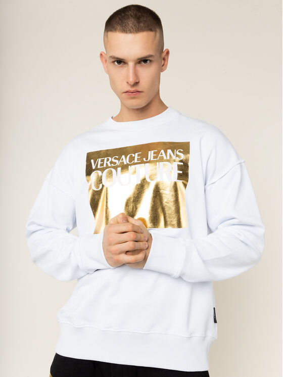 Versace Jeans Couture Versace Jeans Couture Sweatshirt B7GVA7TK Blanc Regular Fit