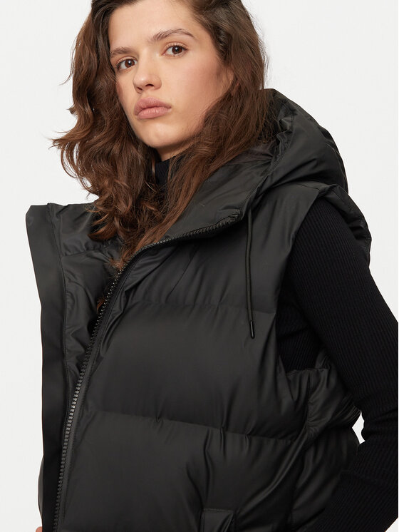 Rains Rains Weste 15140 Schwarz Regular Fit