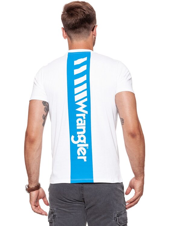 Wrangler Wrangler T-Shirt B&Y CREW TEE Kolorowy Regular Fit
