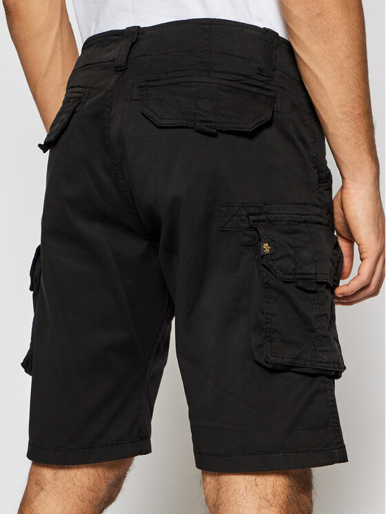 Alpha Industries Alpha Industries Szorty materiałowe Crew 176203 Czarny Slim Fit