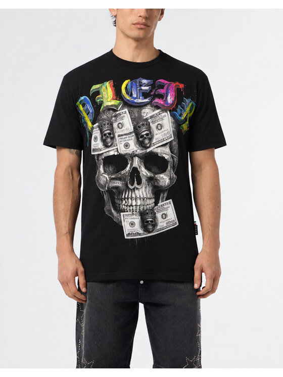 PHILIPP PLEIN PHILIPP PLEIN T-Shirt 31392 Czarny Regular Fit