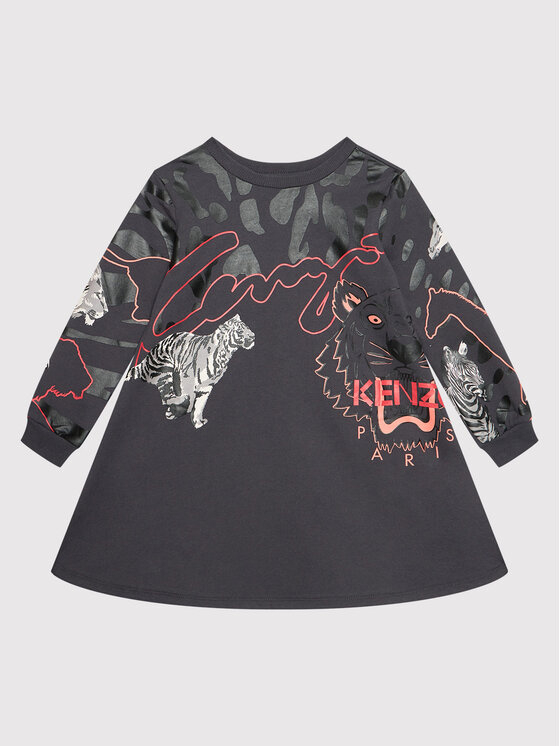 Kenzo Kids Vestito da giorno K12056 Grigio Regular Fit Modivo