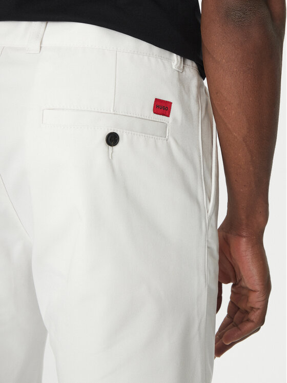 HUGO HUGO Szorty materiałowe Darik 50505857 Biały Regular Fit