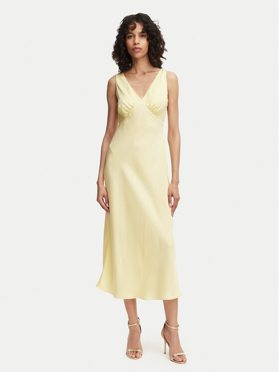 French Connection French Connection Коктейлна рокля Bernice 719F8 Светложълт Regular Fit