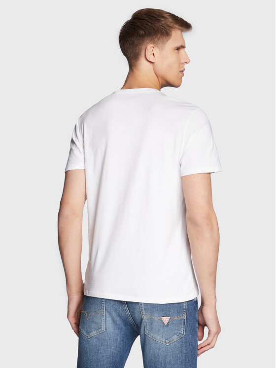 Guess Guess Tričko M3RI52 KBDK0 Biela Slim Fit