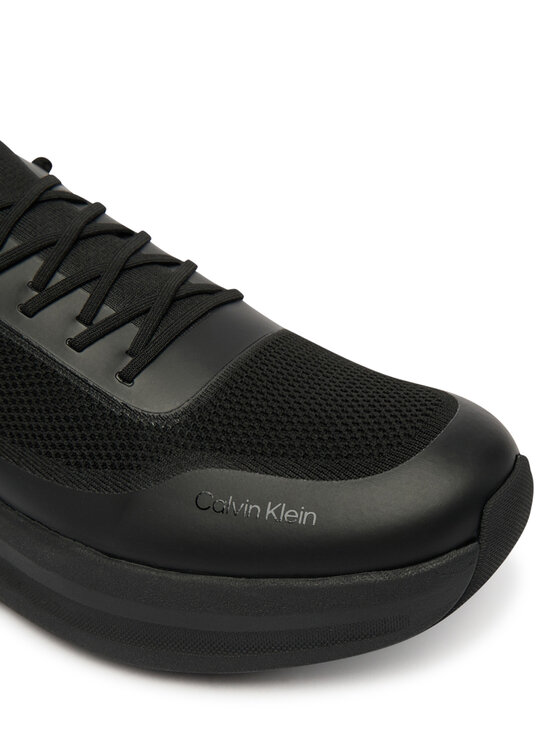 Calvin Klein Calvin Klein Sneakersy Chunky Runner Lace Up Sock Knit YM0YM01457 Čierna