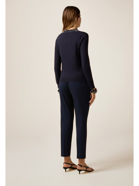 Oltre Oltre Maglione M291J005025N034 Blu Slim Fit