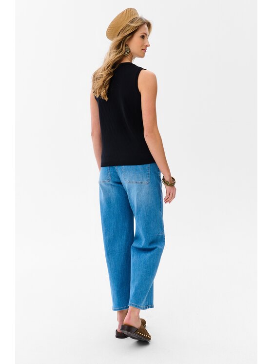blue shadow blue shadow Bluzka Selis Czarny Regular Fit