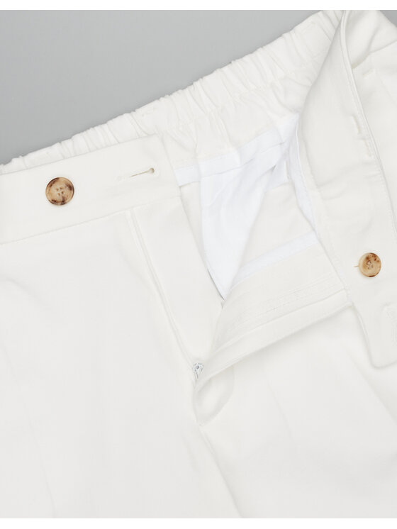 Borgio Borgio Spodnie materiałowe prossedi Biały Slim Fit