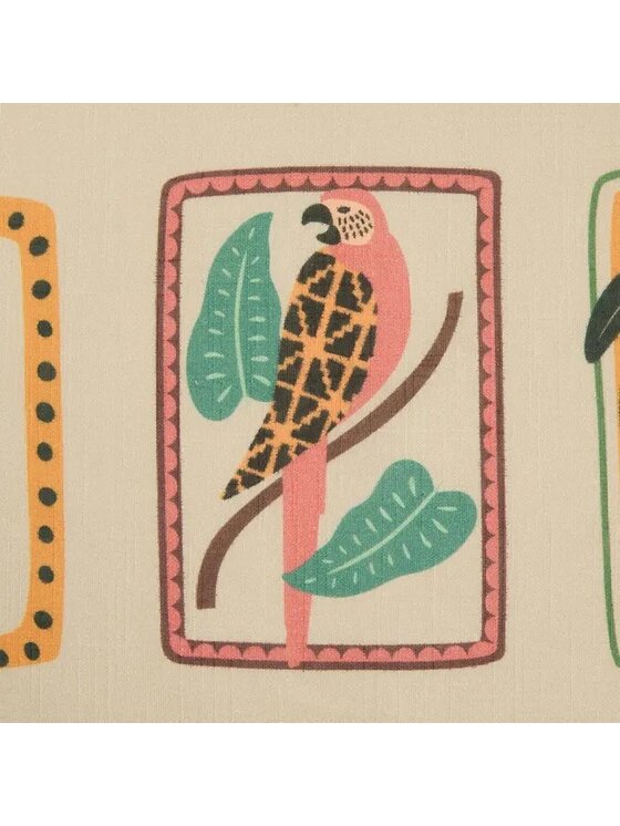 MIAhome MIAhome Obrus bawełniany z tropikalnymi motywami Tropical Beżowy