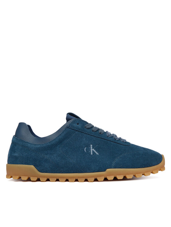 Calvin Klein Sneakers Low Profile Run Mg Sue Db Laces HW0HW03150 Bleumarin