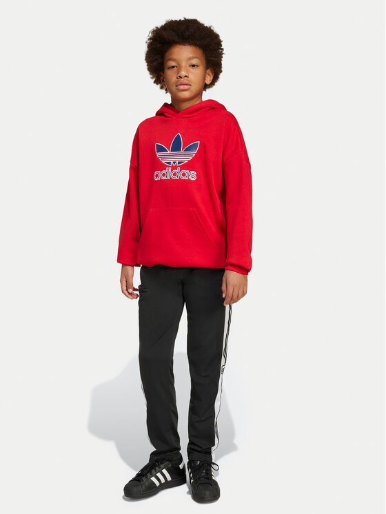 adidas adidas Bluza Trefoil JV8652 Czerwony Loose Fit