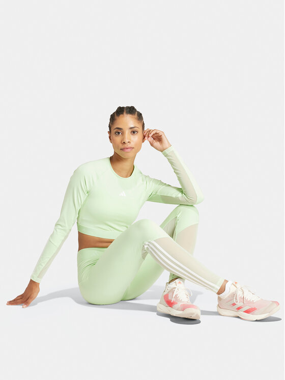 adidas adidas Технічна футболка Hyperglam Training IN6776 Зелений Slim Fit
