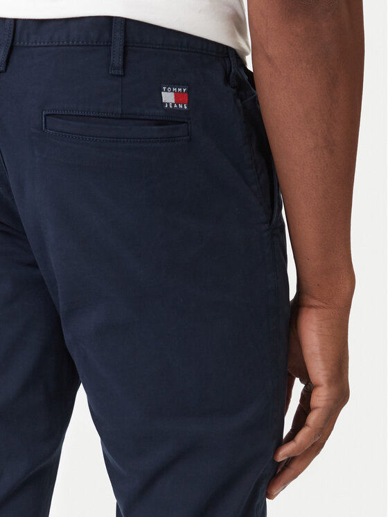 Tommy Jeans Tommy Jeans Bavlnené nohavice DM0DM22404 Tmavomodrá Regular Fit