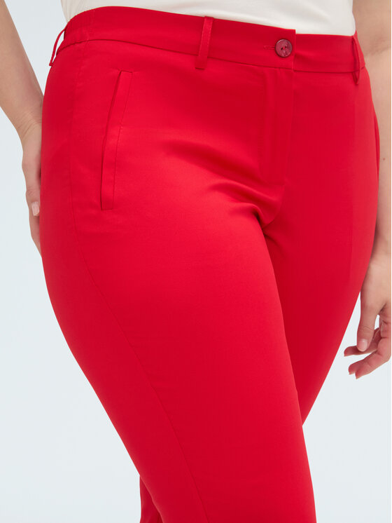 Fiorella Rubino Fiorella Rubino Pantaloni di tessuto P718L002568N016 Rosso Regular Fit