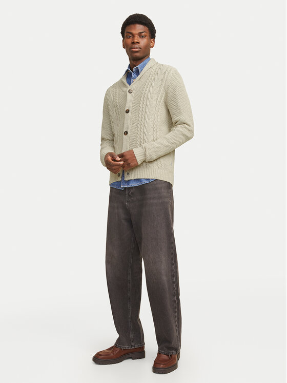 Jack&Jones Jack&Jones Kardigāns Craig 12258484 Écru Regular Fit