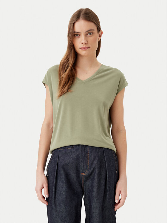 Vila Vila Tricou Modala 14074847 Verde Regular Fit