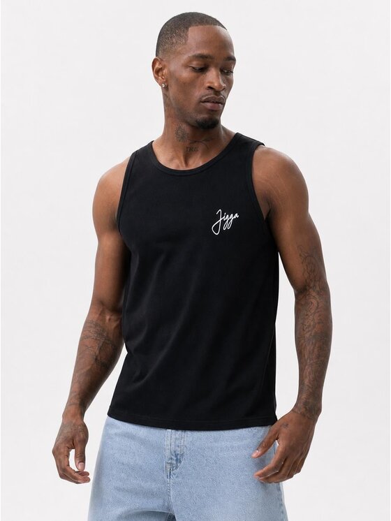 Jigga Wear Jigga Wear Tank top NA LATO, SPORT 132387 Czarny Regular Fit
