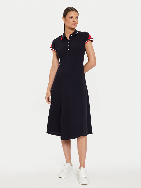 Tommy Hilfiger Tommy Hilfiger Igapäevane kleit WW0WW41269 Tumesinine Regular Fit