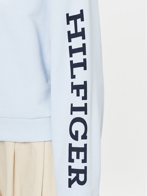 Tommy Hilfiger Tommy Hilfiger Mikina Monotype WW0WW39140 Světle modrá Relaxed Fit