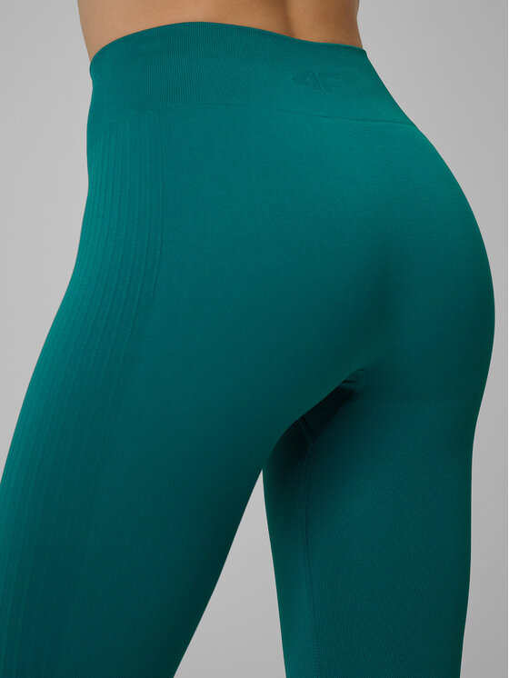 4F 4F Legginsy MULTI ACTIVE Turkusowy Slim Fit