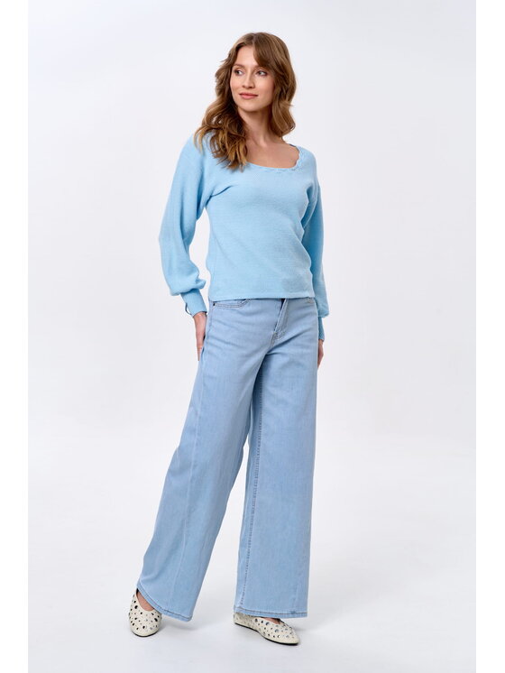 blue shadow blue shadow Sweter Turan Niebieski Regular Fit
