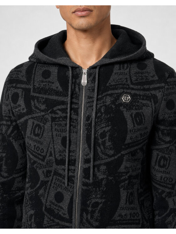 PHILIPP PLEIN PHILIPP PLEIN Kardigan 31387 Czarny Regular Fit