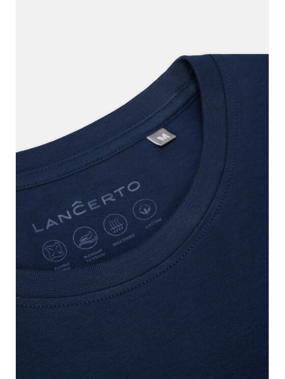 Lancerto Lancerto T-Shirt Jeffrey TS073124000006 Granatowy Regular Fit
