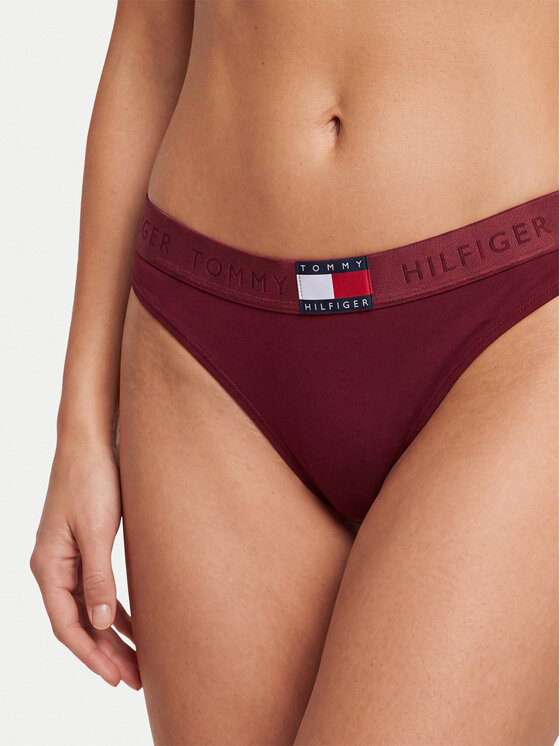 Tommy Hilfiger Tommy Hilfiger Klassischer Damenslip UW0UW06683 Dunkelrot