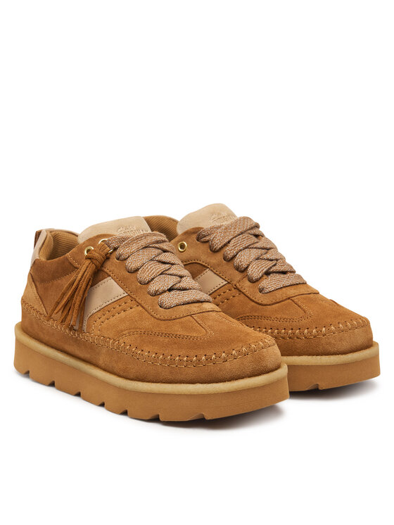 Clarks Clarks Сникърси Meare Eve 26328098 Кафяв