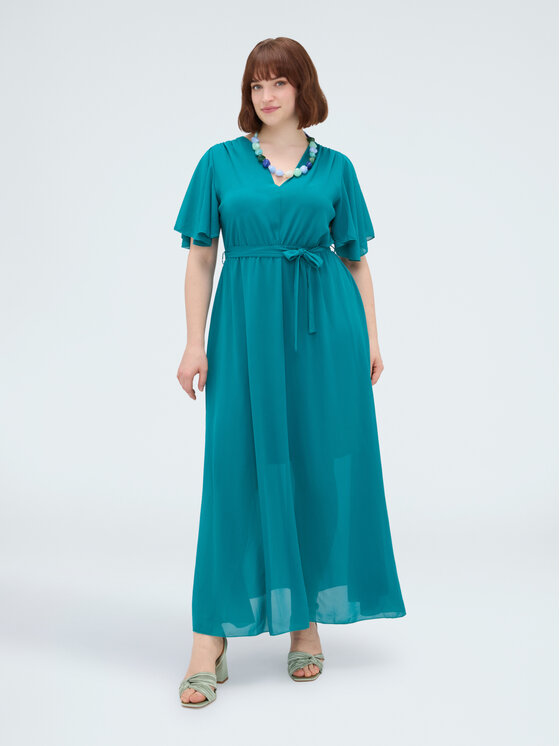 Fiorella Rubino Fiorella Rubino Sukienka wieczorowa 7009T001849N005 Turkusowy A-Line Fit